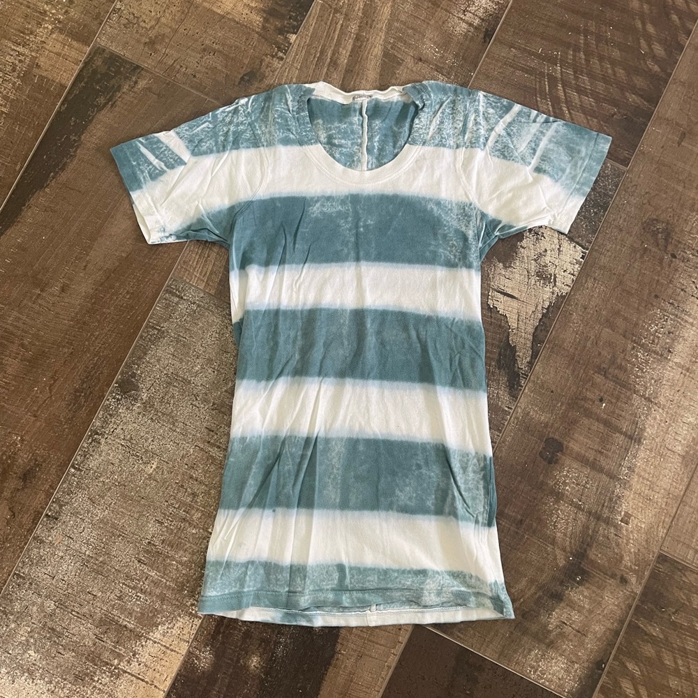 MONROE tie dye striped shirt sleeve t-shirt size XS